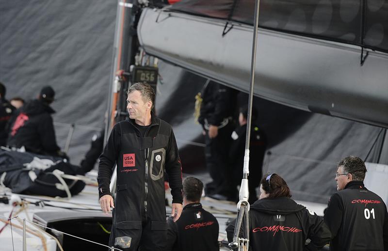 Mike Sanderson searches for new breeze photo copyright Crosbie Lorimer taken at Royal Yacht Club of Tasmania and featuring the Maxi class