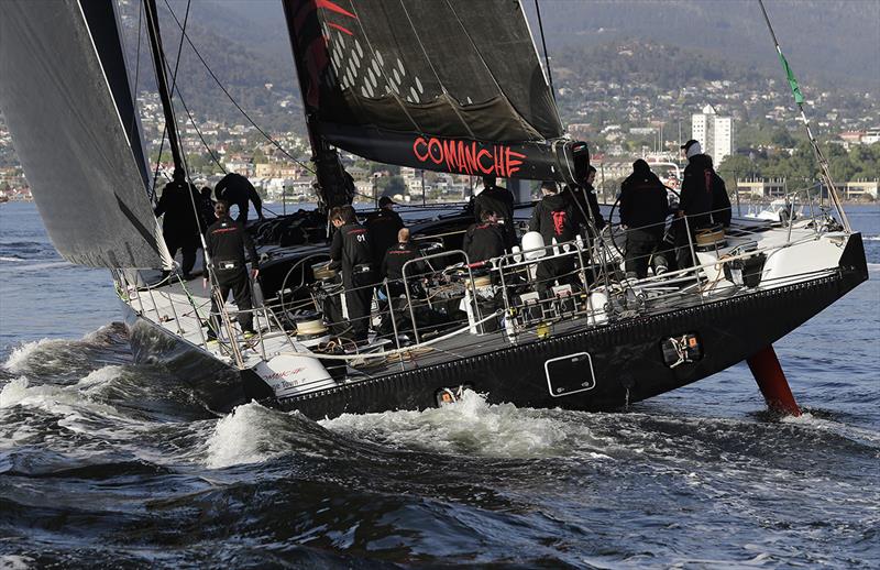 The last mile to the finish line at Battery Point photo copyright Crosbie Lorimer taken at Royal Yacht Club of Tasmania and featuring the Maxi class