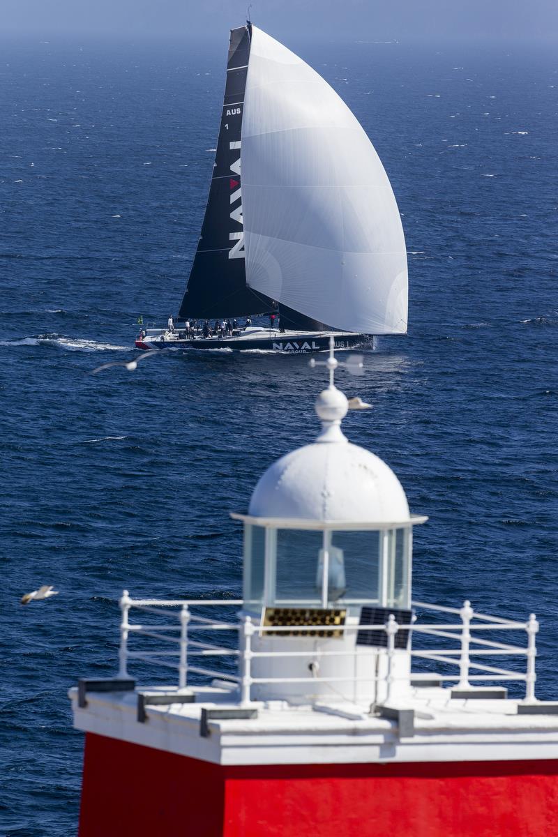 Naval Group passing the Iron Pot photo copyright Andrea Francolini taken at Royal Yacht Club of Tasmania and featuring the Maxi class