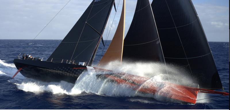 Comanche shows off her staysail wardrobe photo copyright Doyle Sails taken at Cruising Yacht Club of Australia and featuring the Maxi class