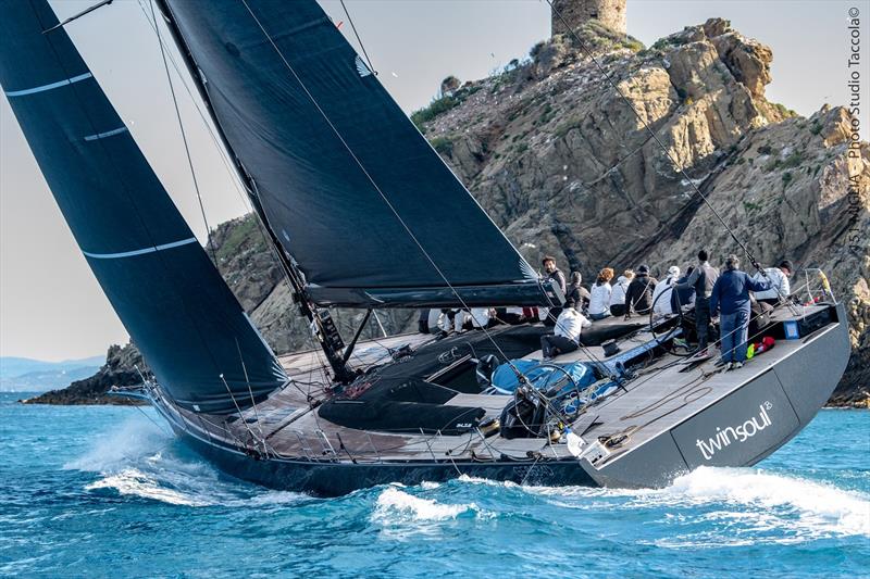 Twin Soul B is currently on track to claim the International Maxi Association's Maxi Trophy for the corrected time win in the IRC Over 60 (maxi) class - 151 Miglia-Trofeo Cetilar photo copyright Studio Taccola/151 Miglia 2021 taken at  and featuring the Maxi class