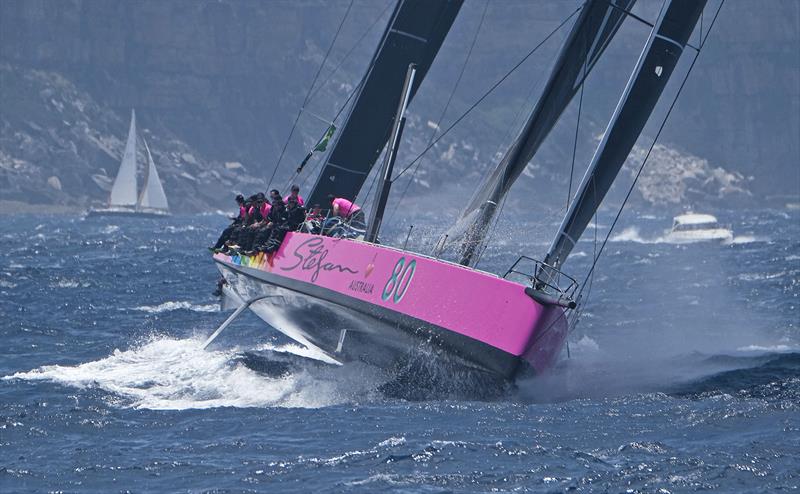 Botin 80 Stefan Racing off Sydney Heads after the start of the 2021 Sydney to Hobart Yacht Race photo copyright Mitch Pearson / Surf Sail Kite taken at Cruising Yacht Club of Australia and featuring the Maxi class