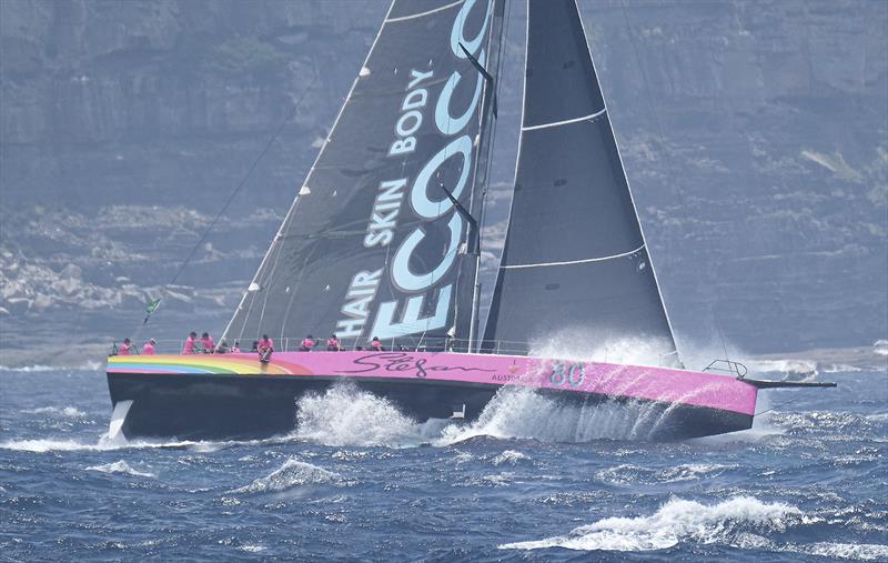 Botin 80 Stefan Racing off Sydney Heads after the start of the 2021 Sydney to Hobart Yacht Race - photo © Mitch Pearson / Surf Sail Kite