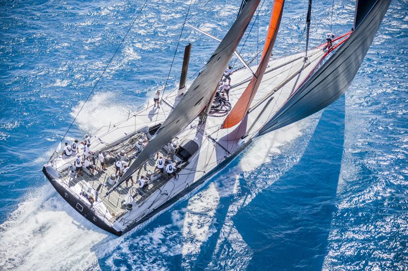 Favourite for Monohull line honours - 100ft Maxi Comanche - RORC Transatlantic Race photo copyright ELWJ Photography taken at Royal Ocean Racing Club and featuring the Maxi class