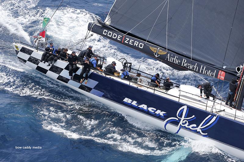 Black Jack heads South on her way to winning Line Honours in the 2021 Sydney Hobart race - photo © Bow Caddy Media