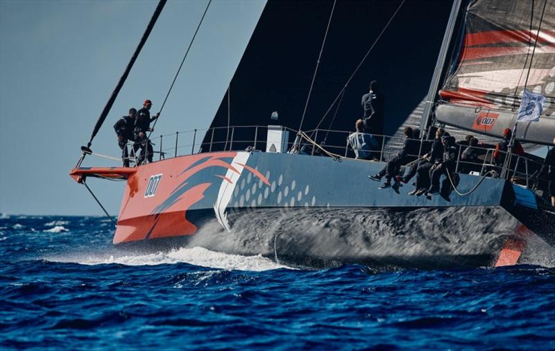 The 100ft Maxi Comanche (CAY), skippered by Mitch Booth is estimated to be over two days ahead of the monohull race record and win for the IMA Trophy for monohull line honours - photo © James Mitchell / RORC