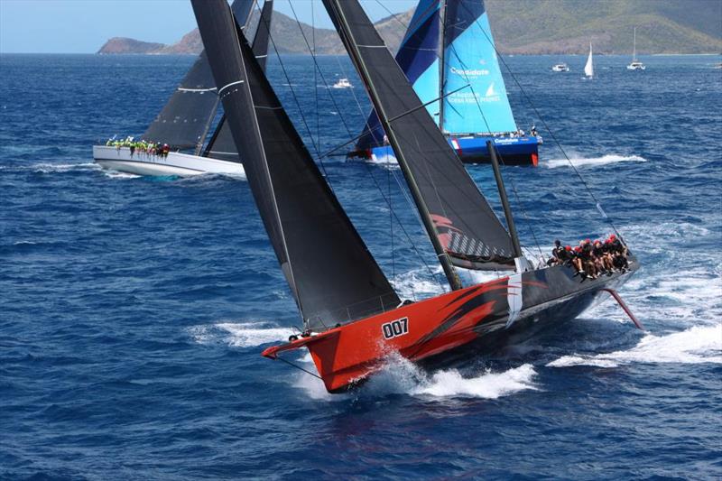 The 13th RORC Caribbean 600 IRC Super Zero start was nothing short of hell-raising, with Comanche reaching at full speed towards the Pillars of Hercules - photo © Tim Wright / www.photoaction.com