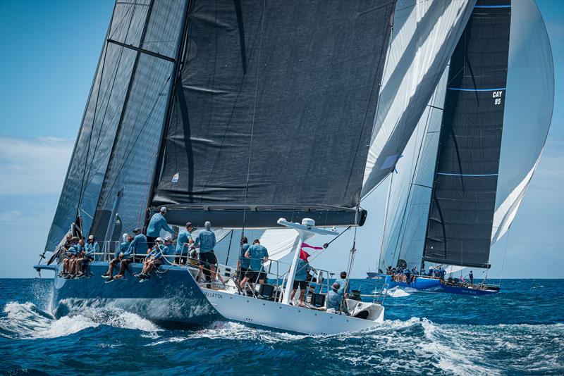 Close racing between Maxis Leopard3 and Deep Blue means results all come down to the rating rule, which is currently being revised by CSA to better serve these modern designs photo copyright Laurens Morel taken at Sint Maarten Yacht Club and featuring the Maxi class