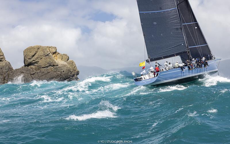 Adriano Calvini's Itacentodue relishes the lumpy conditions during last year's event photo copyright YCI / Studio Borlenghi taken at Yacht Club Italiano and featuring the Maxi class