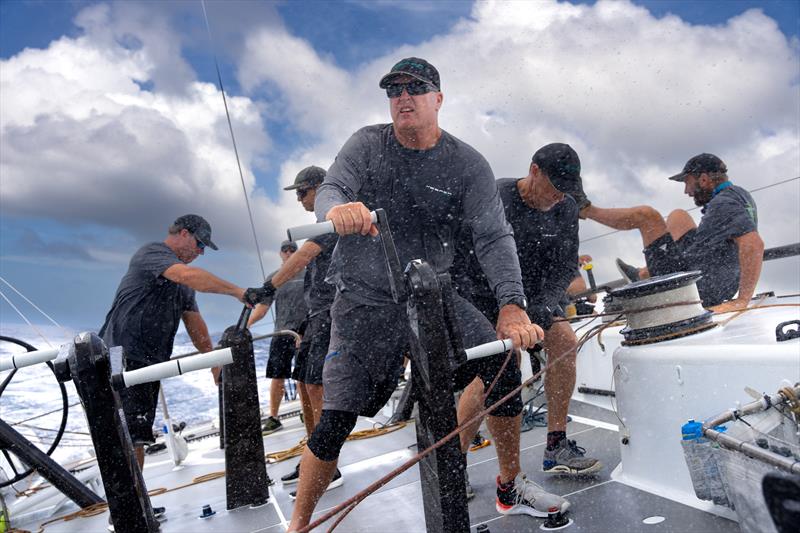 On board Jim Swartz's Vesper during training today ahead of Les Voiles de St Barth Richard Mille photo copyright Christophe Jouany taken at Saint Barth Yacht Club and featuring the Maxi class