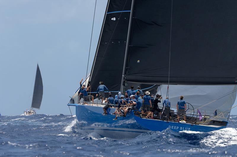 Wendy Schmidt's Botin 85 Deep Blue is the newest boat racing in the Maxi class on day 1 of Les Voiles de St Barth Richard Mille photo copyright Christophe Jouany taken at Saint Barth Yacht Club and featuring the Maxi class