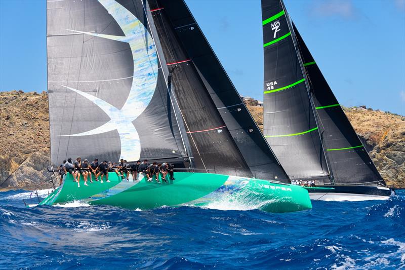 Tight racing between Vesper and Bella Mente on day 3 of Les Voiles de St Barth Richard Mille - photo © Christophe Jouany