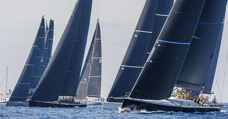 The maxis are all starting together at this IMA Maxi European Championship photo copyright IMA / Studio Borlenghi taken at Circolo del Remo e della Vela Italia and featuring the Maxi class