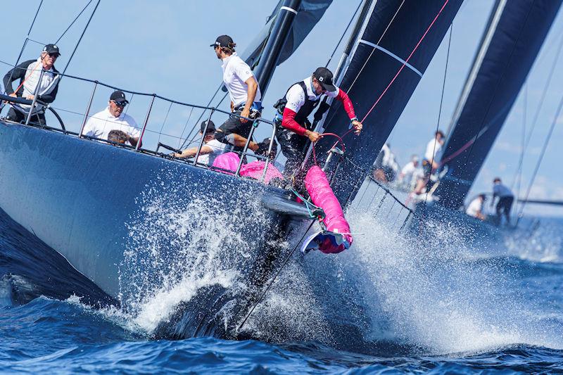 Preparing for the hoist on Sir Peter Ogden's Jethou - IMA Maxi European Championship photo copyright IMA / Studio Borlenghi taken at Circolo del Remo e della Vela Italia and featuring the Maxi class