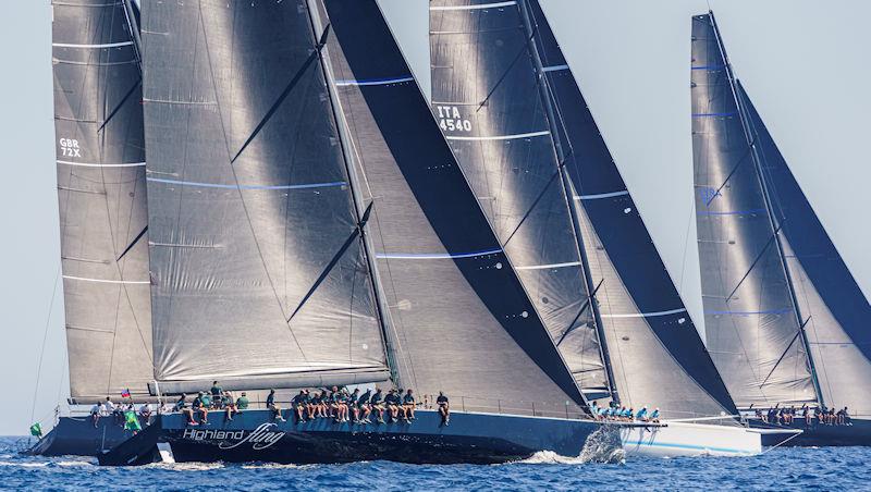 : Highland Fling XI got the better of the former Maxi 72s today - IMA Maxi European Championship photo copyright IMA / Studio Borlenghi taken at Circolo del Remo e della Vela Italia and featuring the Maxi class