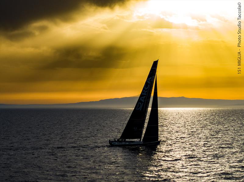 Furio Benussi's ARCA SGR sails off into the sunset -  - 151 Miglia-Trofeo Cetilar 2022 photo copyright Studio Taccola taken at  and featuring the Maxi class