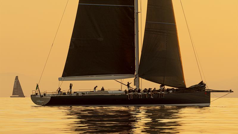 Magic Carpet Cubed and Arca SGR offered a thrilling contest for line honours at the Rolex Giraglia 2022 photo copyright Rolex / Carlo Borlenghi taken at Yacht Club Italiano and featuring the Maxi class