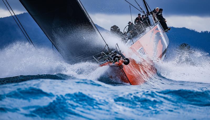 Andoo Comanche buried on day 5 at 2022 Hamilton Island Race Week photo copyright Salty Dingo taken at Hamilton Island Yacht Club and featuring the Maxi class