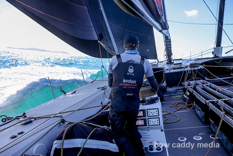 On board Andoo Comanche, Hamilton Island Race Week, August 2022 photo copyright Crosbie Lorimer taken at Hamilton Island Yacht Club and featuring the Maxi class