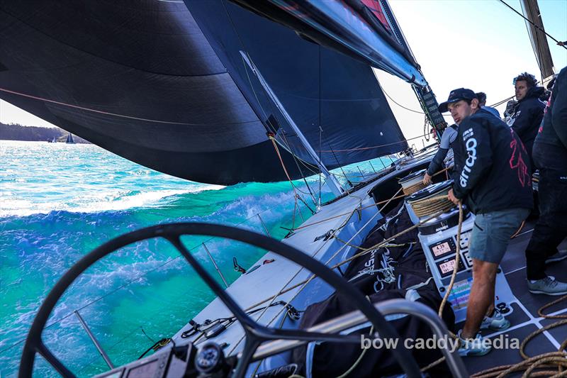 On board Andoo Comanche, Hamilton Island Race Week, August 2022 photo copyright Crosbie Lorimer taken at Hamilton Island Yacht Club and featuring the Maxi class