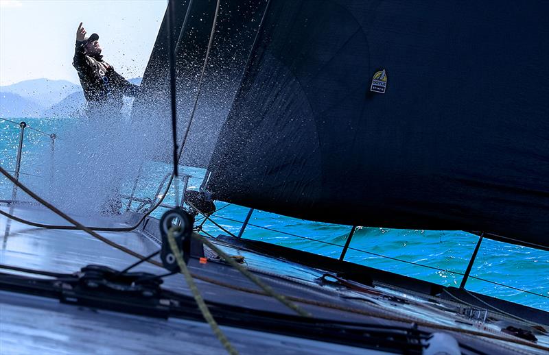 On board Andoo Comanche, Hamilton Island Race Week, August 2022 photo copyright Crosbie Lorimer/Bow Caddy Media taken at Hamilton Island Yacht Club and featuring the Maxi class