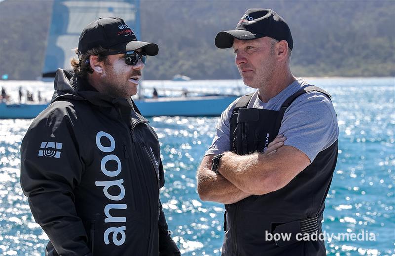 On board Andoo Comanche, Hamilton Island Race Week, August 2022 photo copyright Crosbie Lorimer/Bow Caddy Media taken at Hamilton Island Yacht Club and featuring the Maxi class