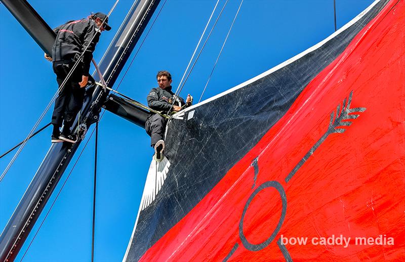 On board Andoo Comanche, Hamilton Island Race Week, August 2022 photo copyright Crosbie Lorimer/Bow Caddy Media taken at Hamilton Island Yacht Club and featuring the Maxi class