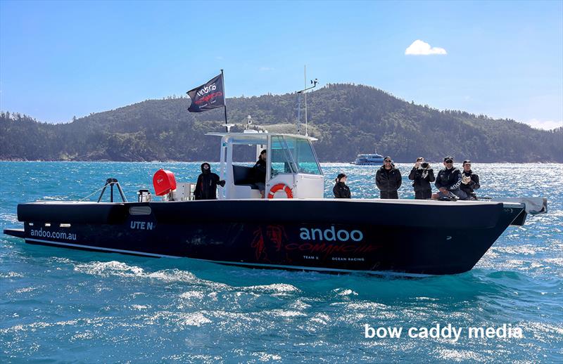 On board Andoo Comanche, Hamilton Island Race Week, August 2022 photo copyright Crosbie Lorimer/Bow Caddy Media taken at Hamilton Island Yacht Club and featuring the Maxi class