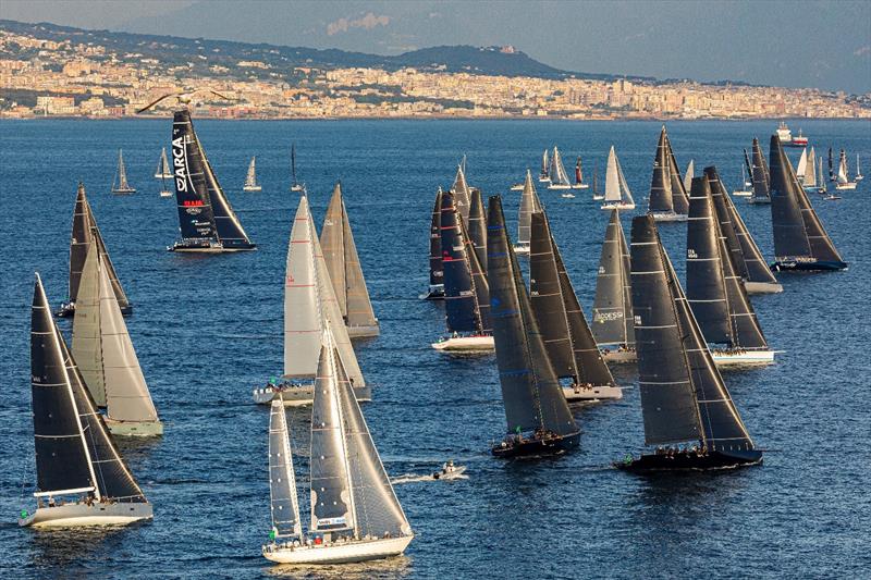 The start of the 2022 Regata dei Tre Golfi photo copyright Studio Borlenghi taken at Circolo del Remo e della Vela Italia and featuring the Maxi class