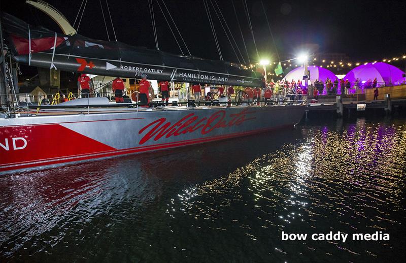 Hamilton Island Wild Oats docks, after taking out fourth place for Line Honours photo copyright Bow Caddy Media taken at Cruising Yacht Club of Australia and featuring the Maxi class