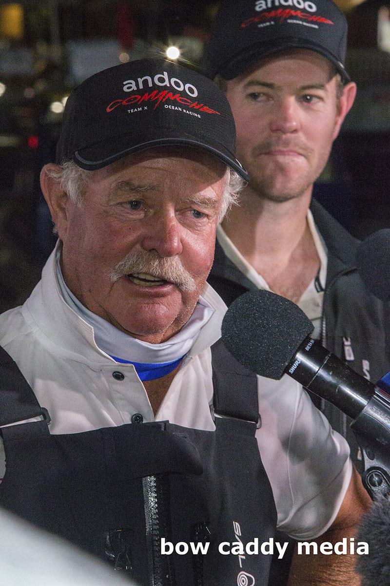 John Winning Senior speaking and Junior behind photo copyright Bow Caddy Media taken at Cruising Yacht Club of Australia and featuring the Maxi class