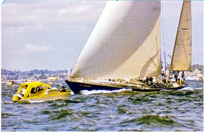 Great Britain II leaving Auckland in the 1977-78 Whitbread, which she was again first around the World  photo copyright Richard Gladwell Sail-World.com/nz taken at Takapuna Boating Club and featuring the Maxi class