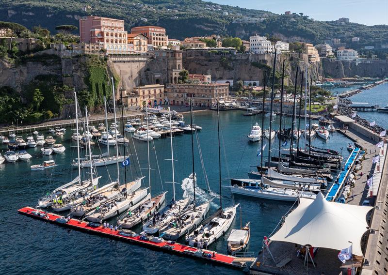 Sorrento's Marina Piccola where the IMA Maxi Europeans will be based photo copyright IMA / Studio Borlenghi taken at Circolo del Remo e della Vela Italia and featuring the Maxi class