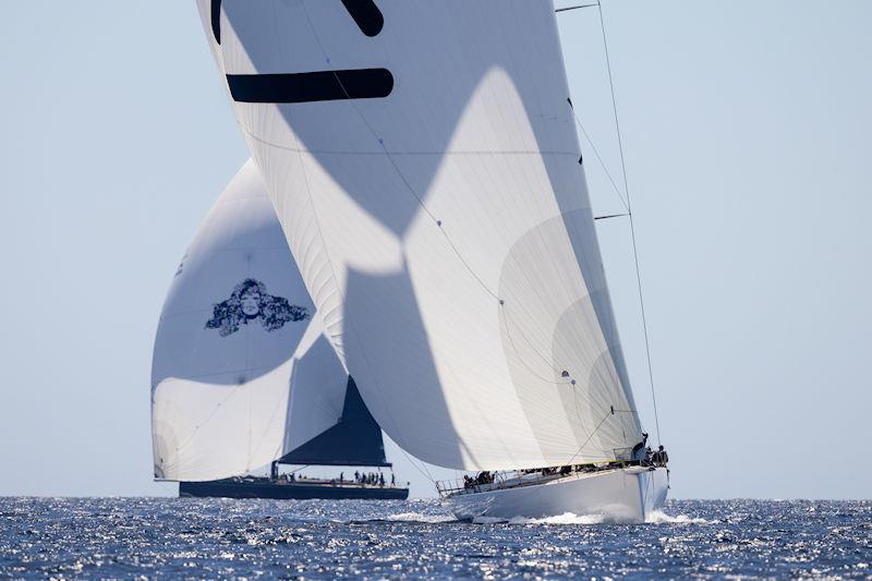 PalmaVela Day 2: Galateia v Magic Carpet Cubed - battle of the WallyCentos photo copyright SailingShots by Maria Muiña taken at Real Club Náutico de Palma and featuring the Maxi class