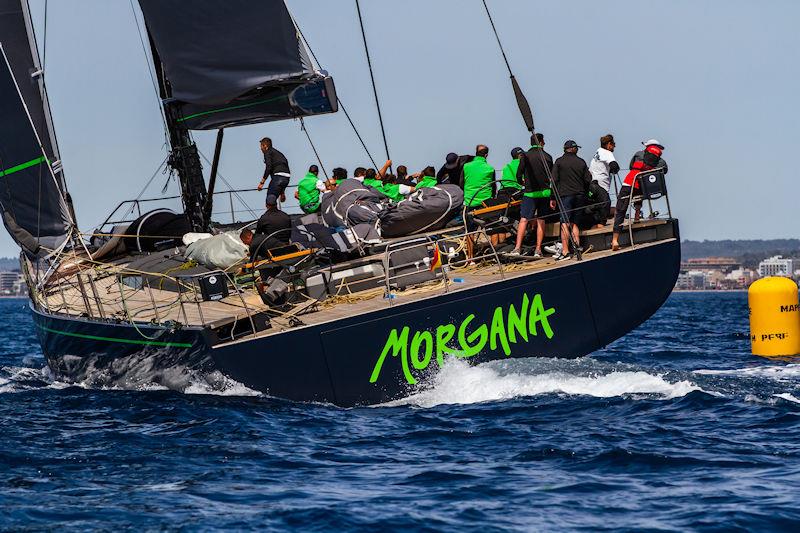 PalmaVela Day 3: Francesco de Santis' Southern Wind 100 Morgana is taking on the Wallycent photo copyright Laura G. Guerra taken at Real Club Náutico de Palma and featuring the Maxi class