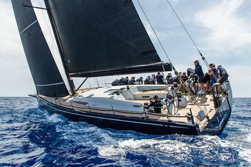 The Vismara-Mills 68 Pelotari.Project found her personal fast lane during today's coastal race to finish second under IRC corrected time photo copyright Laura G. Guerra taken at Real Club Náutico de Palma and featuring the Maxi class