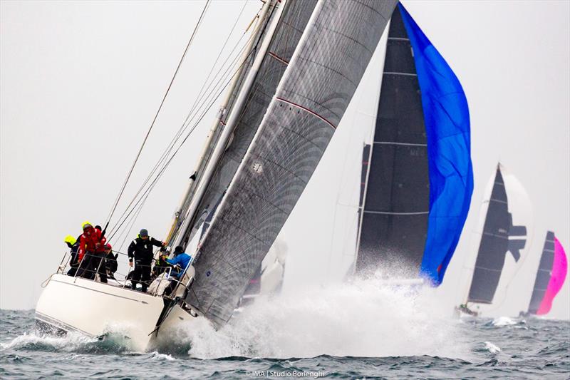 The day belonged to the venerable Swan 65 ketch Shirlaf photo copyright IMA / Studio Borlenghi taken at  and featuring the Maxi class