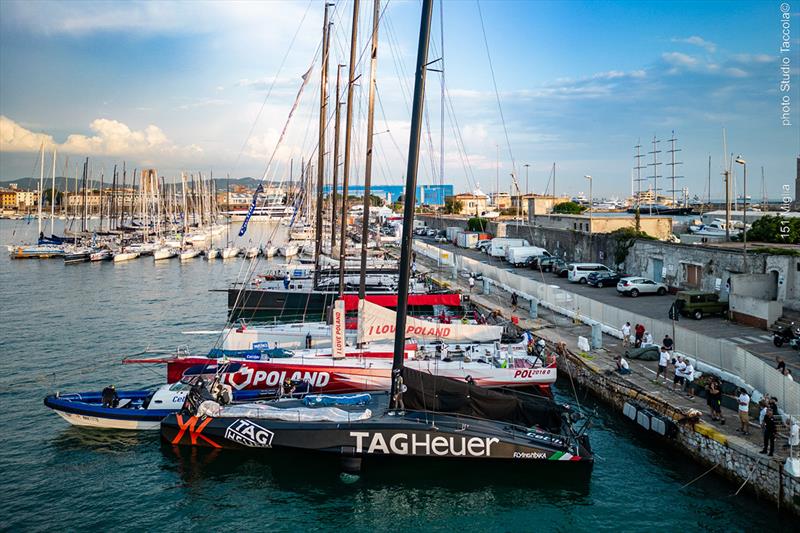 Flying Nikka takes pride of place on the maxi dock off the Yacht Club Livorno - 151 Miglia-Trofeo Cetilar photo copyright Fabio Taccola taken at Yacht Club Punta Ala and featuring the Maxi class