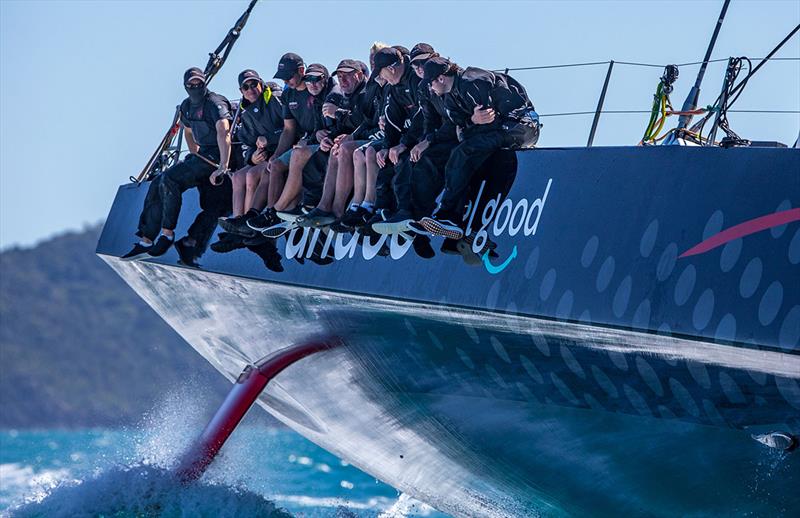 Long way up fro the tail on the rail - andoo Comanche - photo © Bow Caddy Media