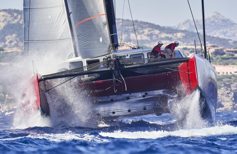 Highland Fling 18, winner of the day among the Multihulls, Maxi Yacht Rolex Cup 2023 photo copyright Rolex / Carlo Borlenghi taken at Yacht Club Costa Smeralda and featuring the Maxi class
