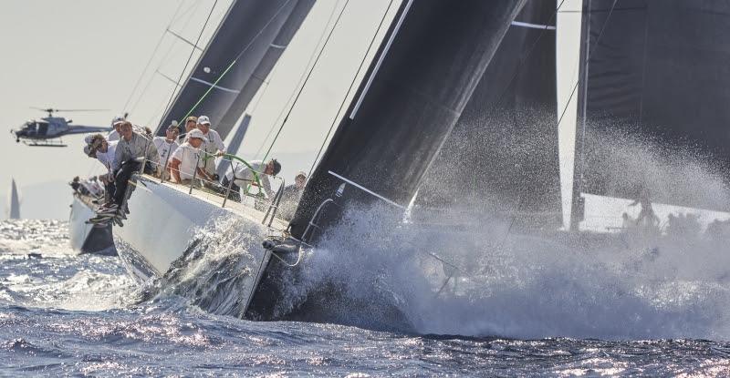 Bella Mente leading the Maxi B fleet, Maxi Yacht Rolex Cup 2023 - photo © Rolex / Carlo Borlenghi