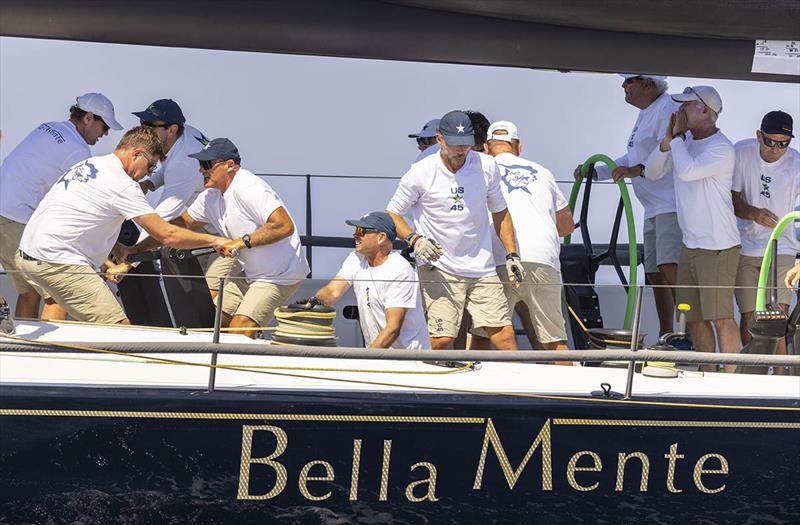 If Bella Mente wins tomorrow it will be the first victory in Porto Cervo for Hap Fauth's team since claiming the Rolex Maxi 72 World Championship title in 2016 - Maxi Yacht Rolex Cup photo copyright IMA / Studio Borlenghi taken at Yacht Club Costa Smeralda and featuring the Maxi class