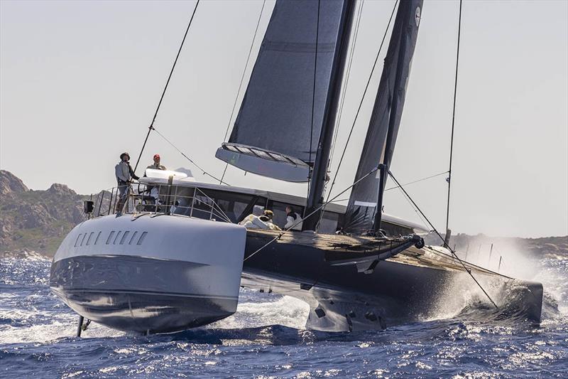 Allegra enjoyed the bigger conditions at the start of the week - Maxi Yacht Rolex Cup - photo © IMA / Studio Borlenghi