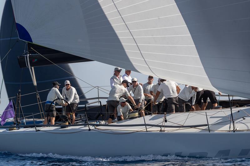 Peter Harrison's Cannonball continued her winning ways today - Les Voiles de Saint-Tropez 2023, Day 1 photo copyright Gilles Martin-Raget taken at Société Nautique de Saint-Tropez and featuring the Maxi class