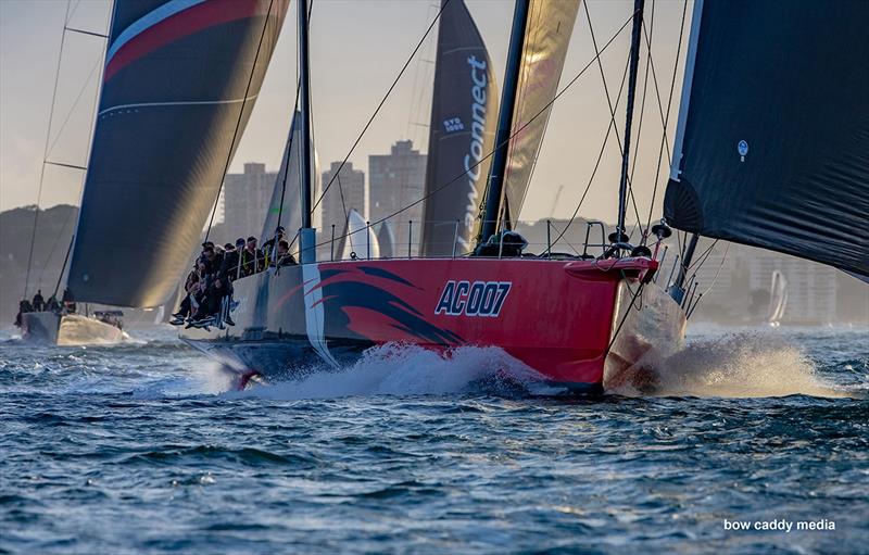 andoo Comanche leads the fleet photo copyright Bow Caddy Media taken at Cruising Yacht Club of Australia and featuring the Maxi class