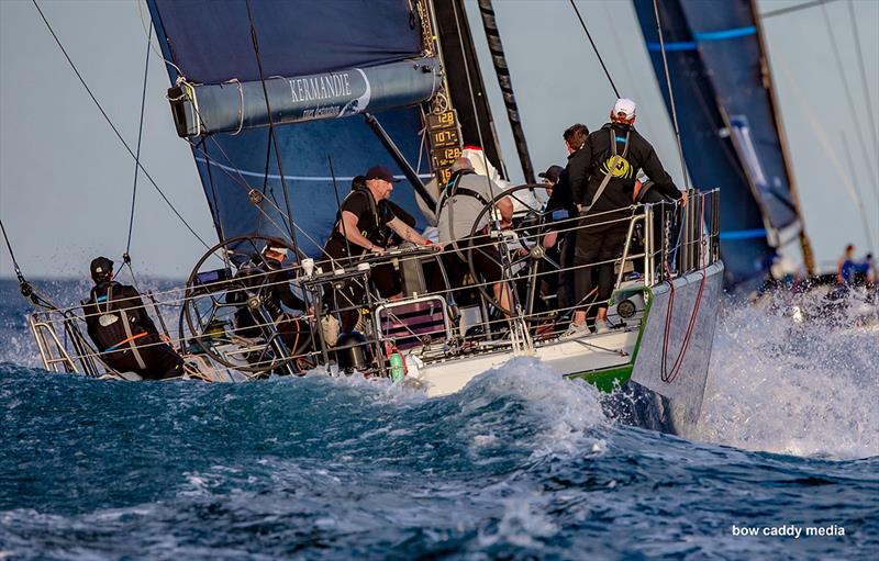 Moneypenny heads to sea photo copyright Bow Caddy Media taken at Cruising Yacht Club of Australia and featuring the Maxi class