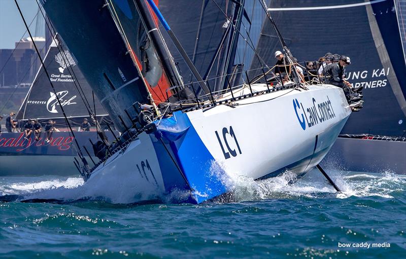 Law Connect leads the fleet photo copyright Bow Caddy Media taken at Cruising Yacht Club of Australia and featuring the Maxi class