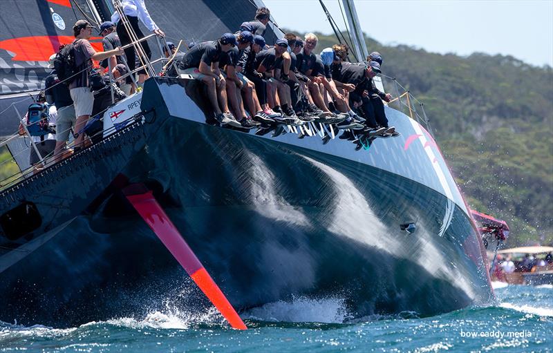 andoo Comanche at full heel photo copyright Bow Caddy Media taken at Cruising Yacht Club of Australia and featuring the Maxi class