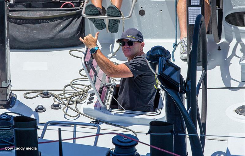 Thumbs up on Moneypenny photo copyright Bow Caddy Media taken at Cruising Yacht Club of Australia and featuring the Maxi class