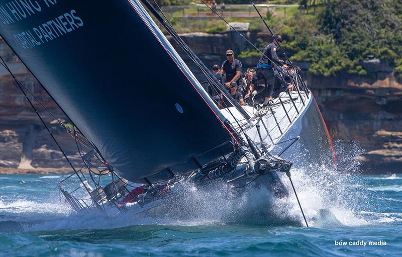 SHK Scallywag powered up photo copyright Bow Caddy Media taken at Cruising Yacht Club of Australia and featuring the Maxi class